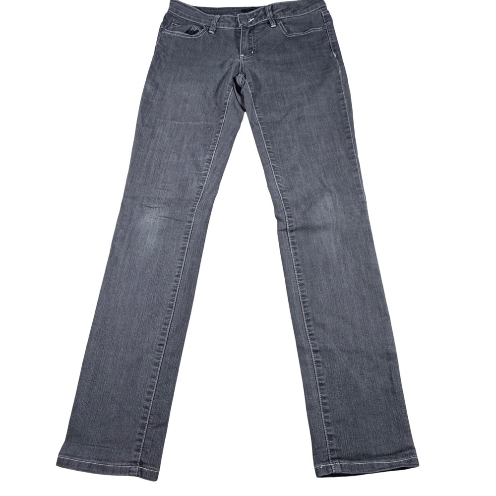prAna Straight Leg Jeans Womens 6/28 (FITS 30x32) Gray Organic Cotton Stretch
